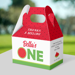 Watermelon 1st Birthday Party Gable Box for girl