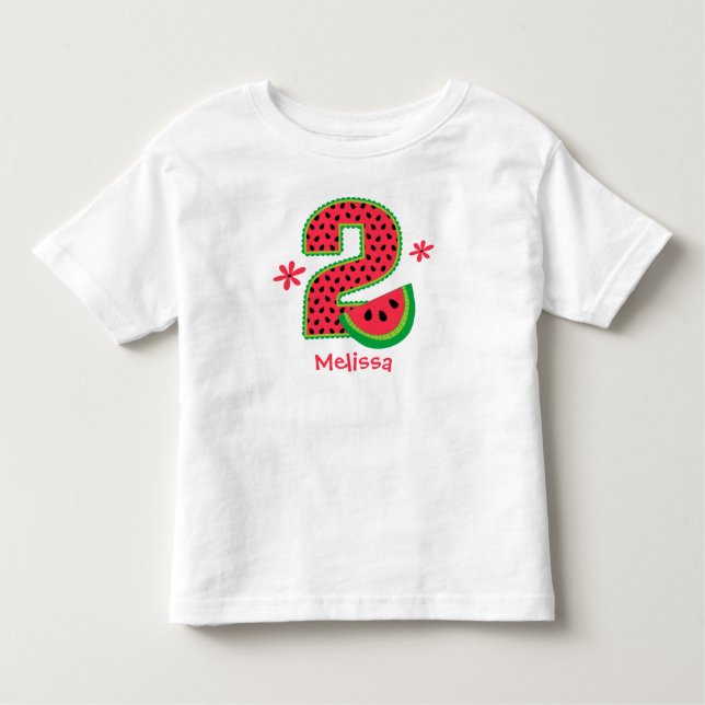 Watermelon 2nd Birthday Toddler T-shirt (Front)