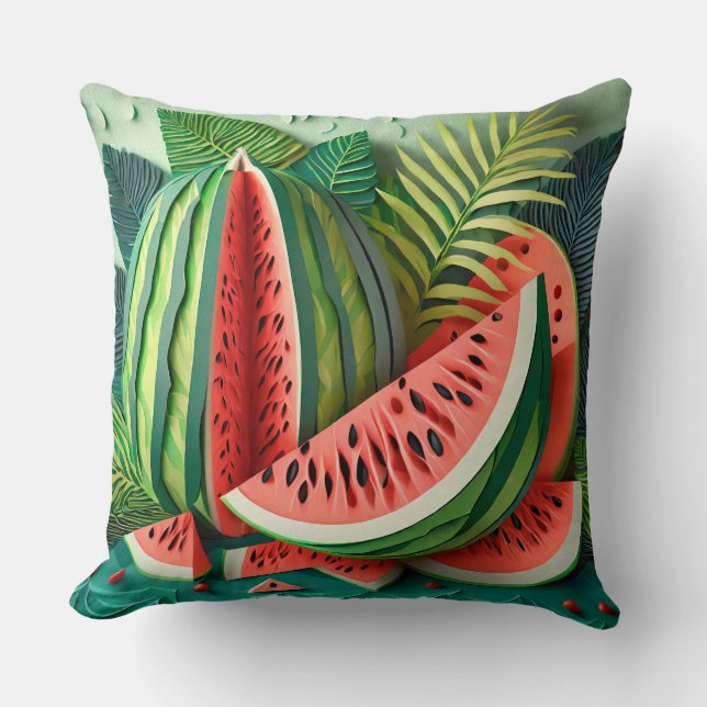 Watermelon 3 throw pillow (Front)