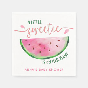 Watermelon A little Sweetie is on the Way Napkins