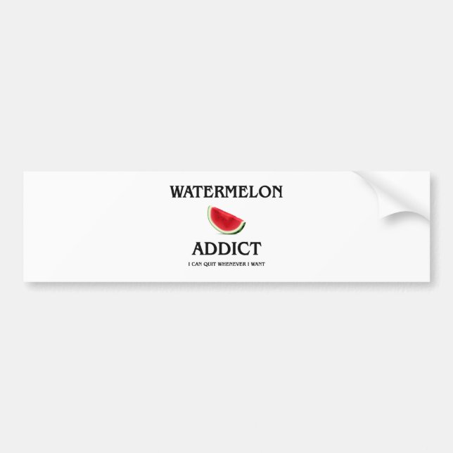 Watermelon Addict Bumper Sticker (Front)