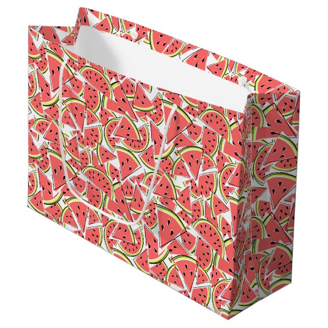 Watermelon All Over Large Gift Bag (Front Angled)
