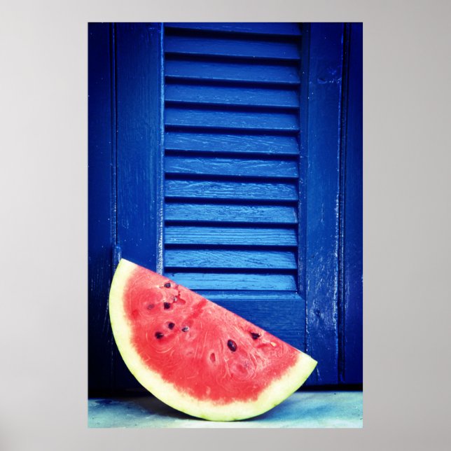 Watermelon and Blue window Poster (Front)
