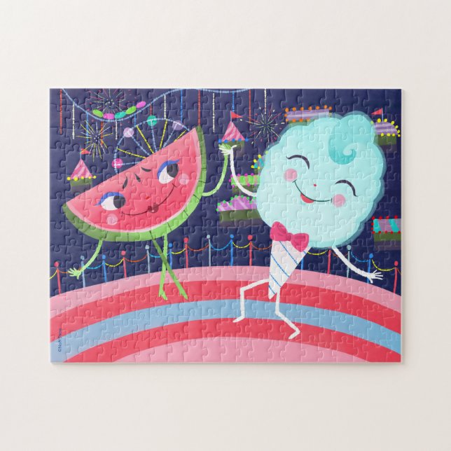 Watermelon and Cotton Candy Carnival Jigsaw Puzzle (Horizontal)