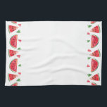 Watermelon and Hearts Kitchen Towel<br><div class="desc">Add some fruity fun to your kitchen with our watermelon-themed kitchen towel! Featuring heart accents and a watercolor texture, this towel is perfect for any kitchen. Whether you're wiping up spills, drying dishes, or just adding a pop of color to your decor, our towel is sure to make you smile....</div>