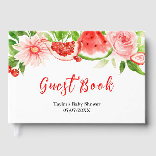 Watermelon and Pomegranate Baby Shower Guest Book