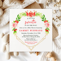 Watermelon and Pomegranate Baby Shower Invitation