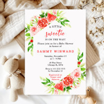 Watermelon and Pomegranate Baby Shower Invitation
