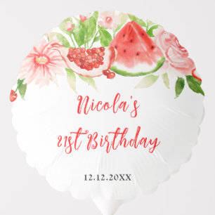 Watermelon and Pomegranate Birthday Balloon