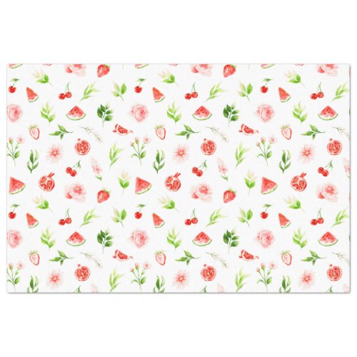 Watermelon and Pomegranate Pattern Tissue Paper