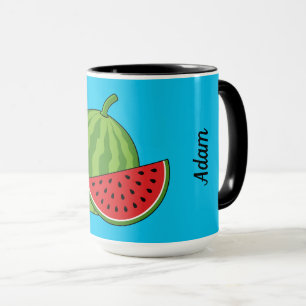 Watermelon and Slice Add Your Name Mug