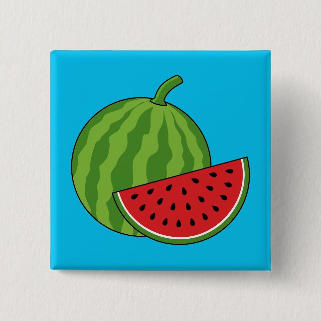 Watermelon and Slice Button (Front)