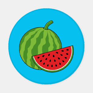 Watermelon and Slice Coaster Set