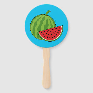 Watermelon and Slice Hand Fan