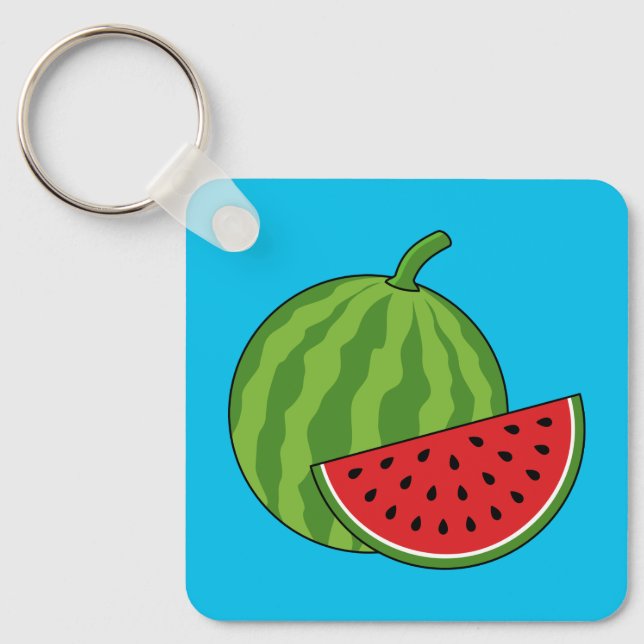 Watermelon and Slice Keychain (Front)