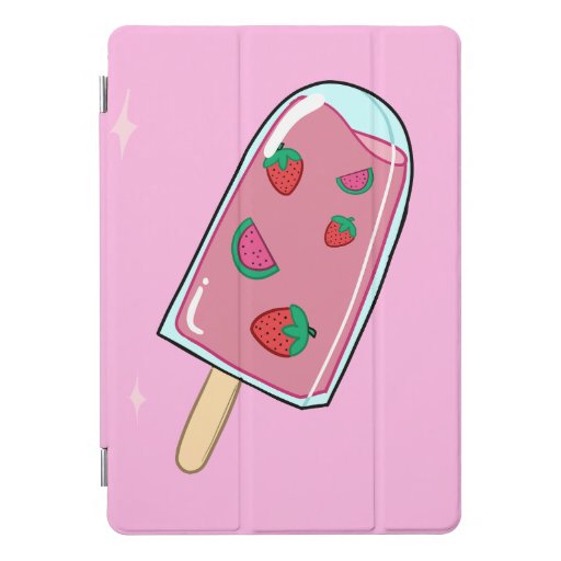 watermelon and strawberries ice pop iPad pro cover