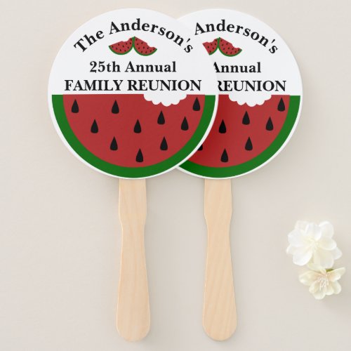 Watermelon Annual Family Reunion Hand Fan