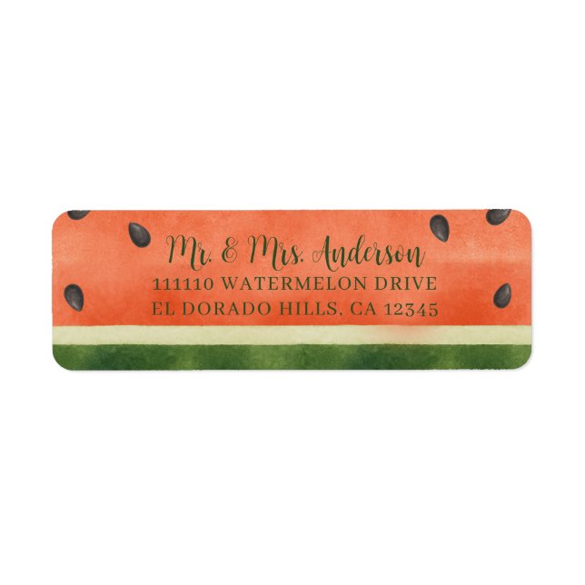Watermelon Any Way You Slice it Summer Party Label (Front)