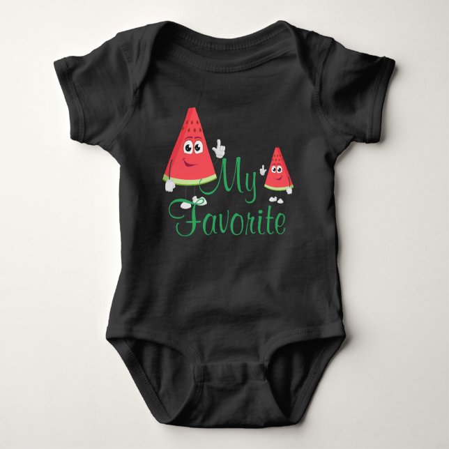 Watermelon  baby bodysuit (Front)