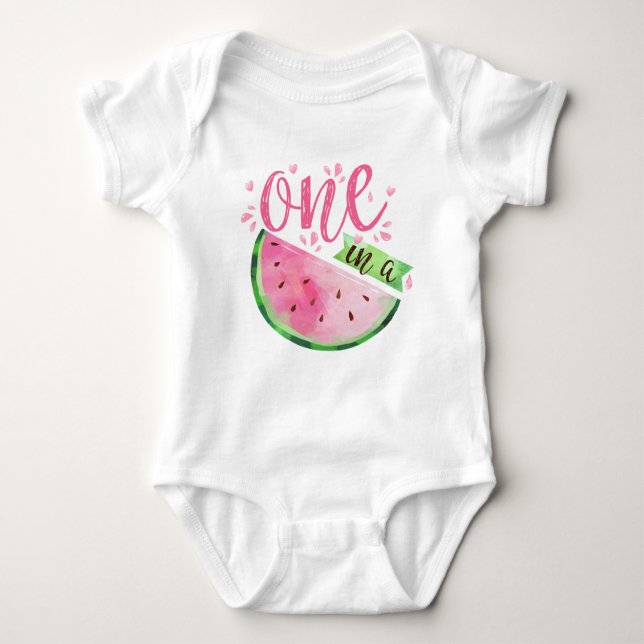 Watermelon Baby Bodysuit - One in a Melon (Front)