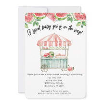 Watermelon Baby Girl Shower Invitation