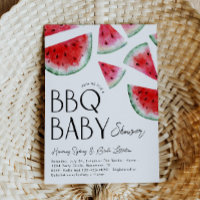 Watermelon Baby Q Baby Shower Invitation