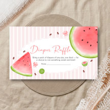 Watermelon Baby Shower Diaper Raffle