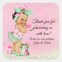 Watermelon Baby Shower Favor Stickers