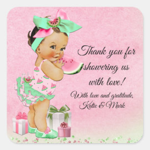 Watermelon Baby Shower Favor Stickers