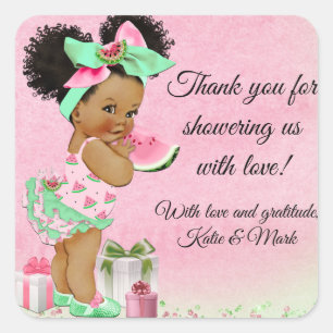 Watermelon Baby Shower Favor Stickers