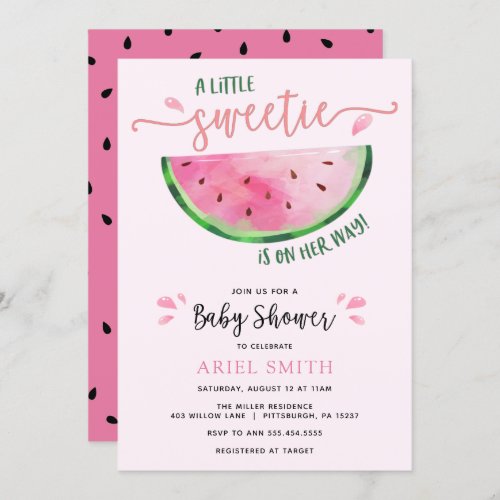 Watermelon Baby Shower  Invitation