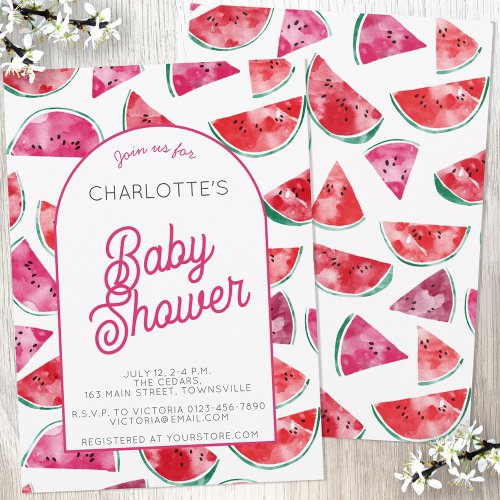Watermelon Baby Shower Invitation