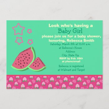 Watermelon Baby Shower Invites by saradaboru at Zazzle