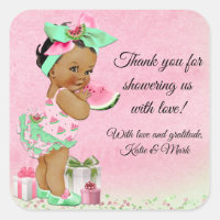 Watermelon Baby Shower Stickers