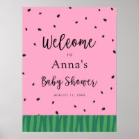 Watermelon Baby Shower Welcome Poster