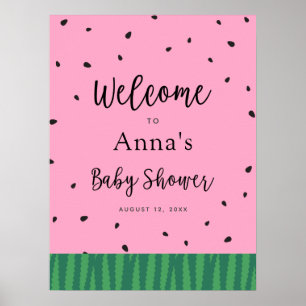 Watermelon Baby Shower Welcome Poster