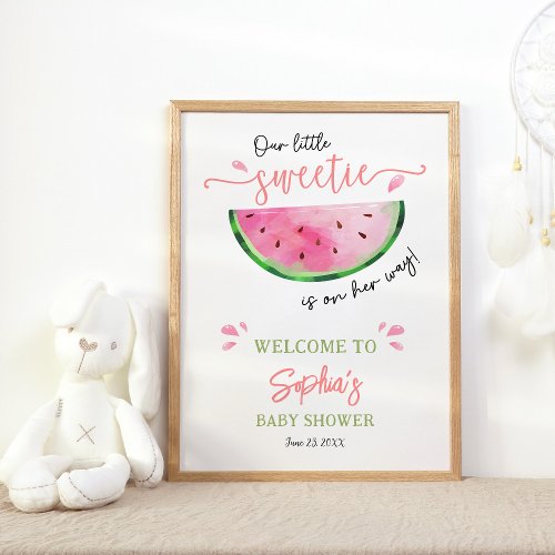 Watermelon Baby Shower Welcome Poster