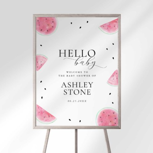 Watermelon Baby Shower Welcome Sign