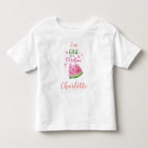 Watermelon baby t_shirt One in a melon girl tshirt