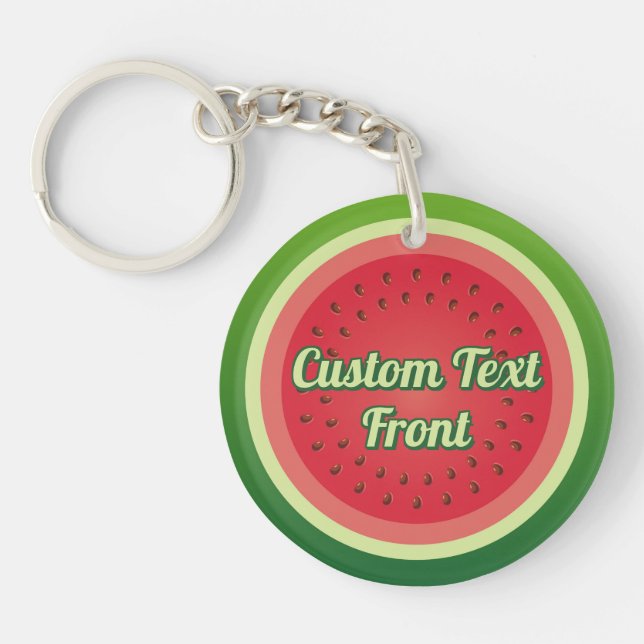 Watermelon Backgound Keychain (Front)
