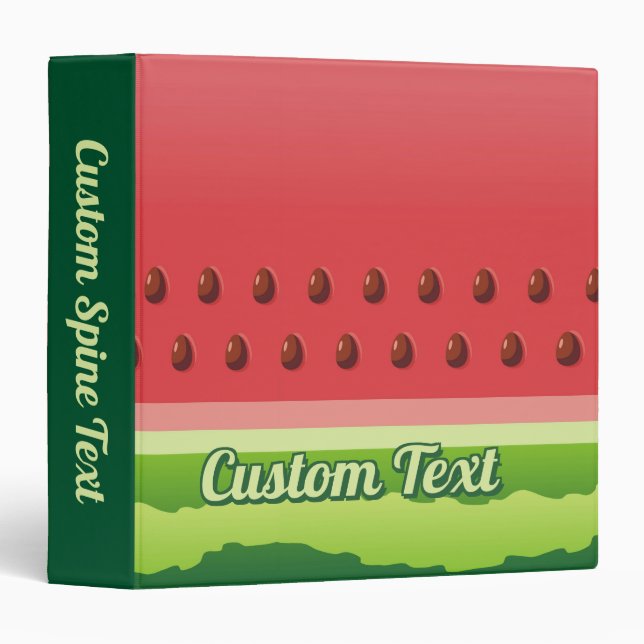 Watermelon Background 3 Ring Binder (Front/Spine)