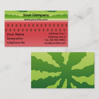 Watermelon Background Horizontal Business Card