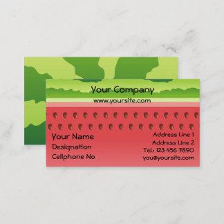 Watermelon Background Horizontal Business Card