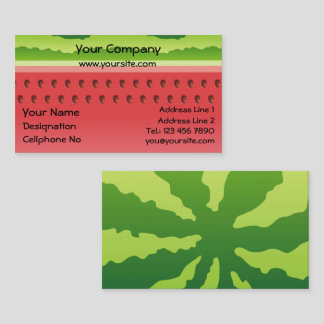 Watermelon Background Horizontal Business Card