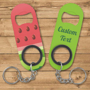 Watermelon Background Keychain Bottle Opener