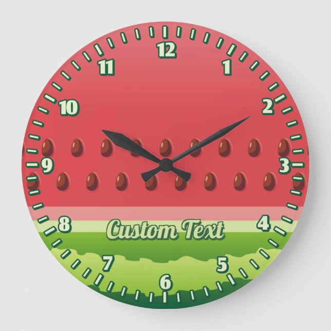 Watermelon Background Large Clock (Front)