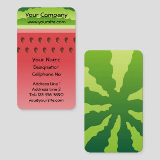 Watermelon Background Vertical Business Card