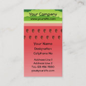 Watermelon Background Vertical Business Card (Front)