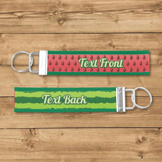 Watermelon Background Wrist Keychain