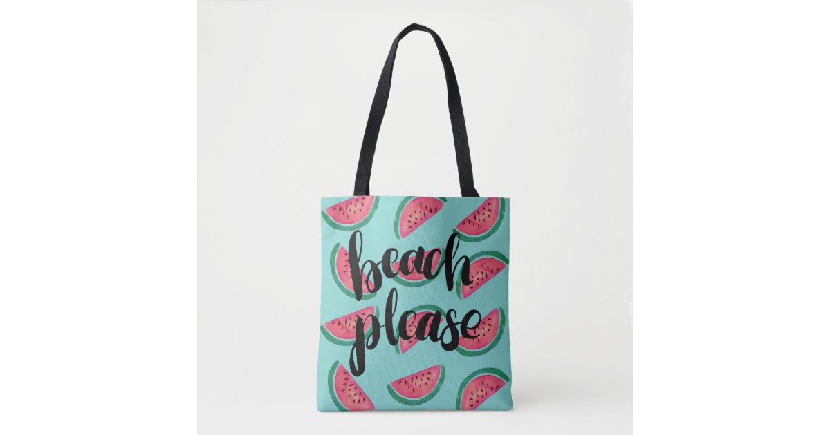 watermelon beach tote